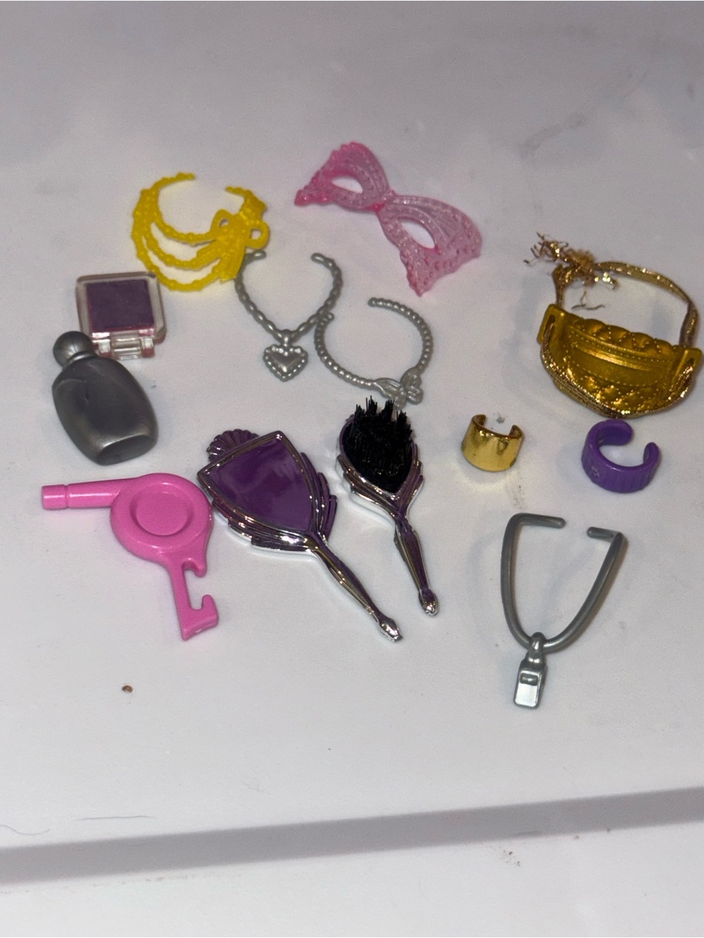 Barbie Mattel accessories variety necklaces purse mirror brush etc